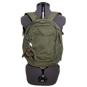 NWT Kipling Challenger Backpack Jaded Green Tonal